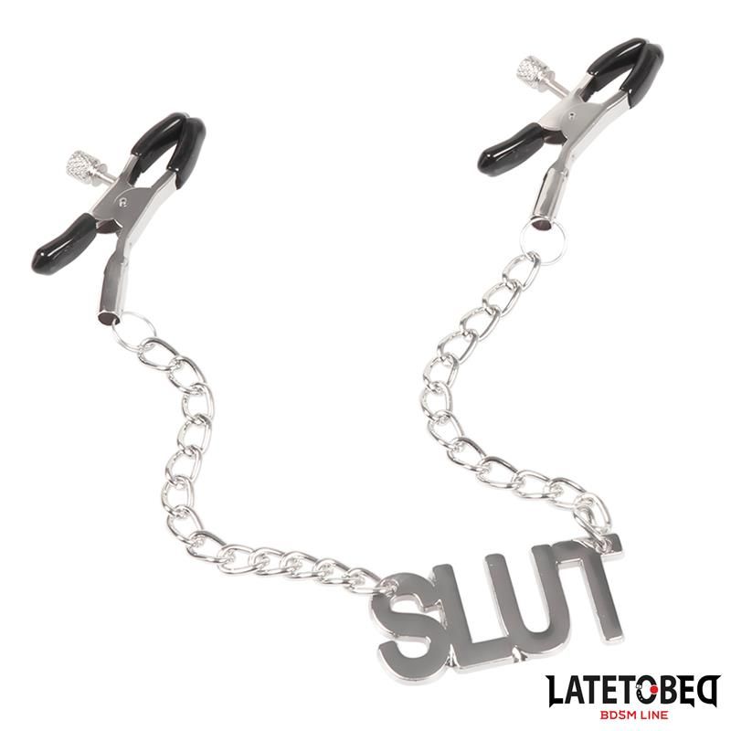 Nipple Clamps with Slut Nipple Clamps with Slut