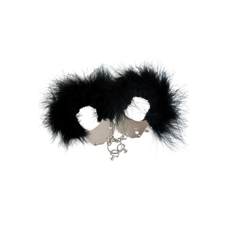 Cuffs Metal and Feathers Black Cuffs Metal and Feathers Black