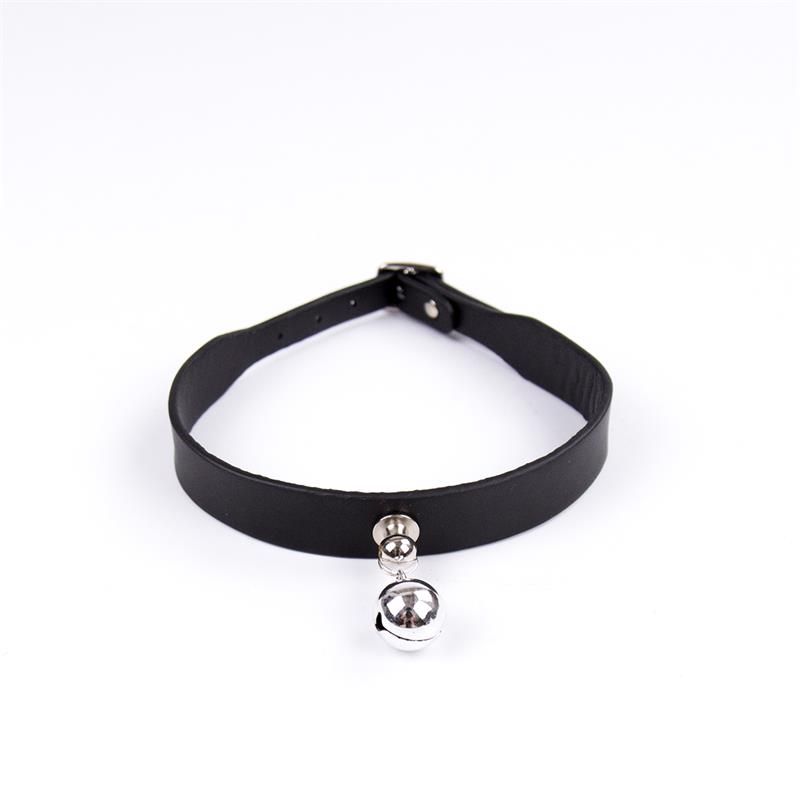 Collar with Bell Adjustable 43 cm Black Collar with Bell Adjustable 43 cm Black