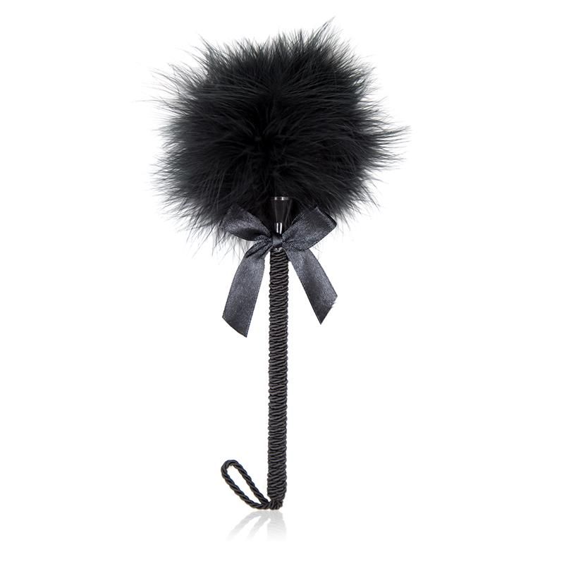 Feather Tickler with Bow 25 cm Black Feather Tickler with Bow 25 cm Black
