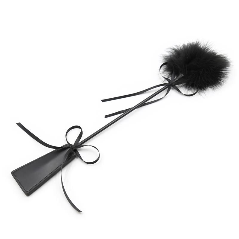 Feather Tickler and Paddle 49 cm Black Feather Tickler and Paddle 49 cm Black