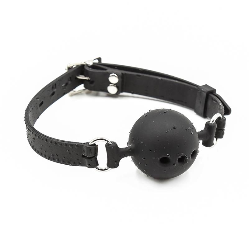Silicone Breathable Ball Gag 5 cm Size L Black Silicone Breathable Ball Gag 5 cm Size L Black