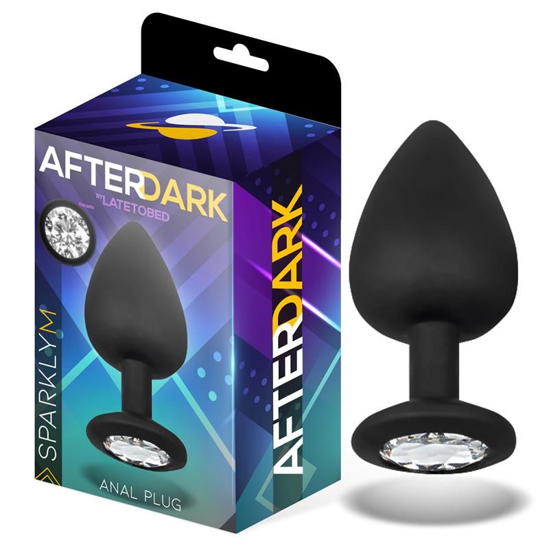 Sparkly Butt Plug Silicone Size M 8 cm x 3.5 cm Sparkly Butt Plug Silicone Size M 8 cm x 3.5 cm