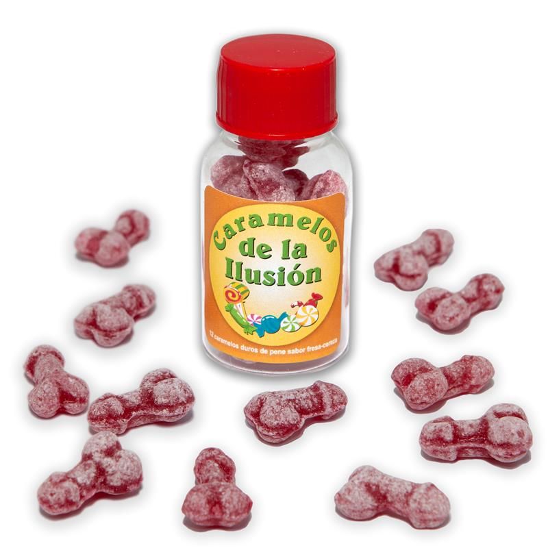 Jar of 12 Candies Penis Shape Fruit Flavor. Jar of 12 Candies Penis Shape Fruit Flavor.