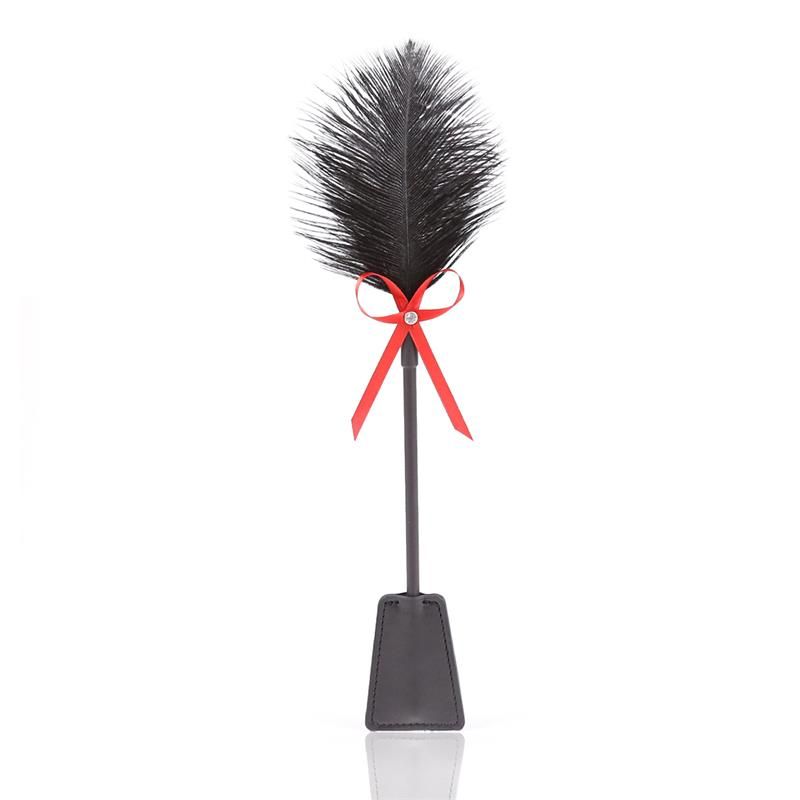Feather Tickler and Paddle 36 cm Red/Black Feather Tickler and Paddle 36 cm Red/Black