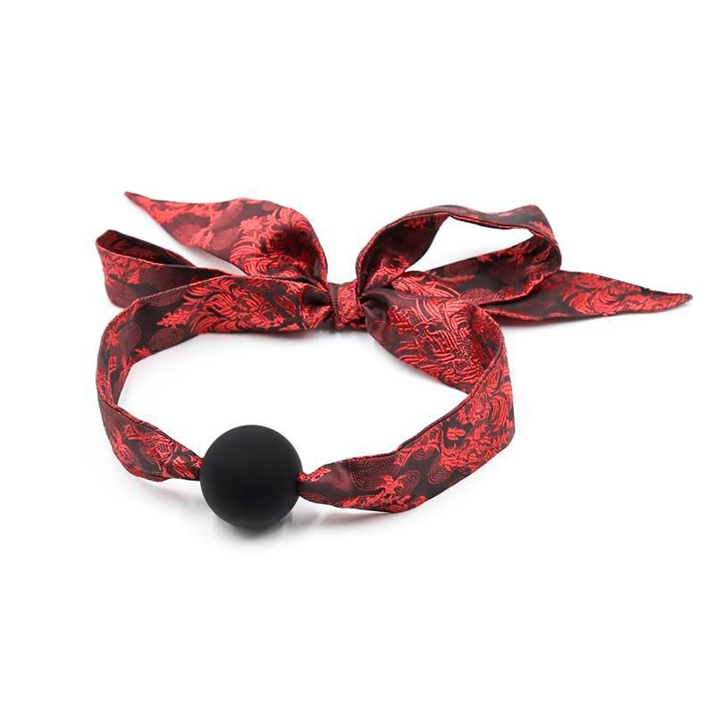Silicone Ball Gag Red/Black Silicone Ball Gag Red/Black