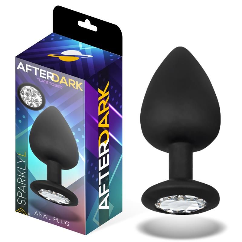 Sparkly Butt Plug with Jewel Silicone Size L 9.5 cm x 4.5 cm Sparkly Butt Plug with Jewel Silicone Size L 9.5 cm x 4.5 cm
