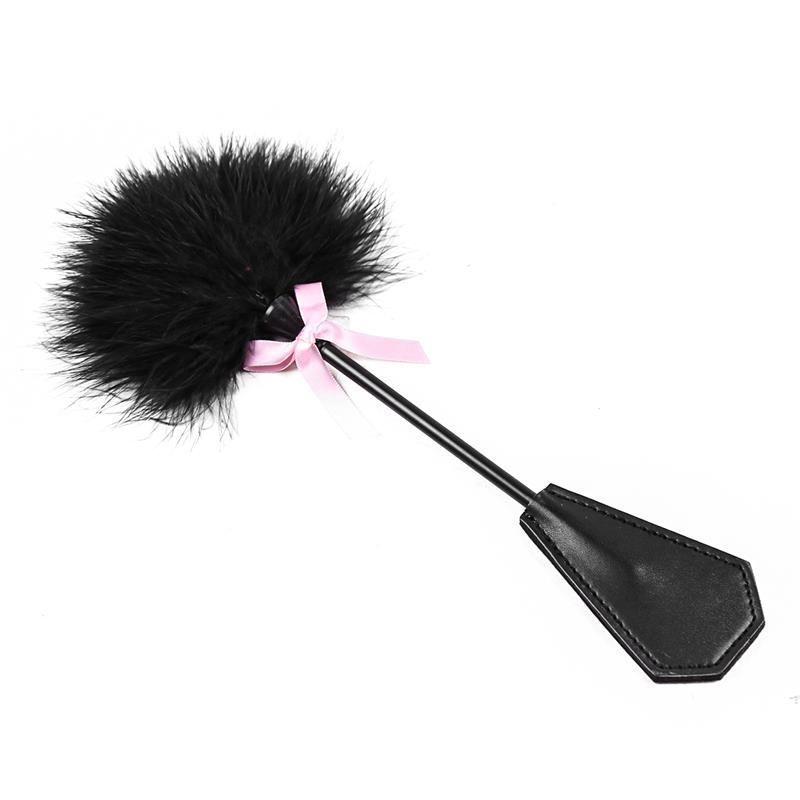 Feather Tickler and Paddle 2 in 1 29 cm Black Feather Tickler and Paddle 2 in 1 29 cm Black