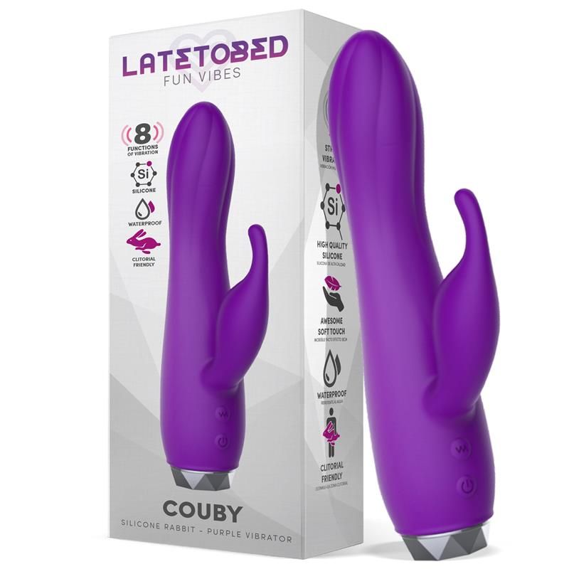 Couby Silicone Rabbit Purple Vibrator Couby Silicone Rabbit Purple Vibrator