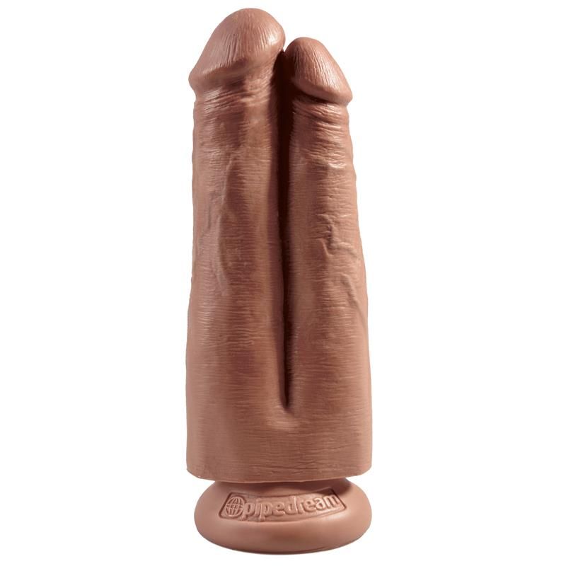 Double Dildo Two Cocks One Hole Tan 7 Double Dildo Two Cocks One Hole Tan 7