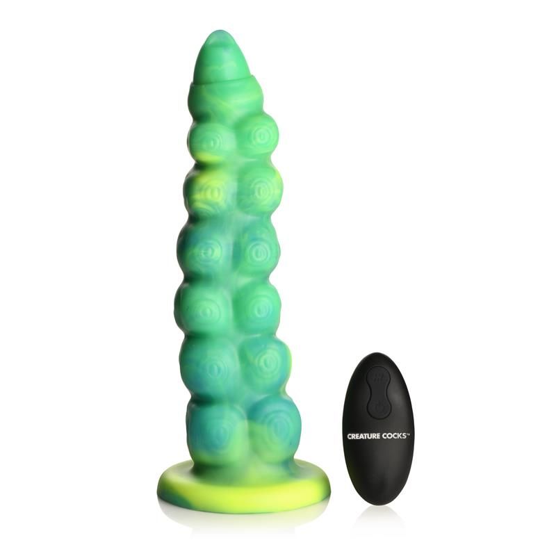 Squirmer Thrusting and Vibrating Dildo with Remote Silicone Squirmer Thrusting and Vibrating Dildo with Remote Silicone