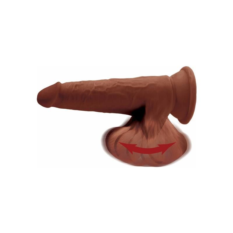 Triple Density Dildo Swinging Balls 82 Caramel Triple Density Dildo Swinging Balls 82 Caramel
