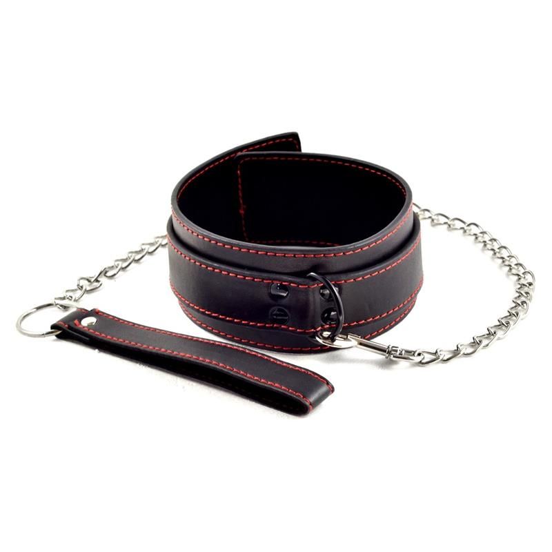 Collar and Leash Bondage Black Collar and Leash Bondage Black