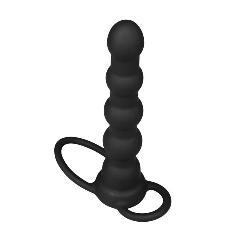 Butt Plug Double Prober with Vibration Black Butt Plug Double Prober with Vibration Black