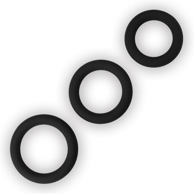 Pack of 3 Penis Ring Power Plus Black Pack of 3 Penis Ring Power Plus Black