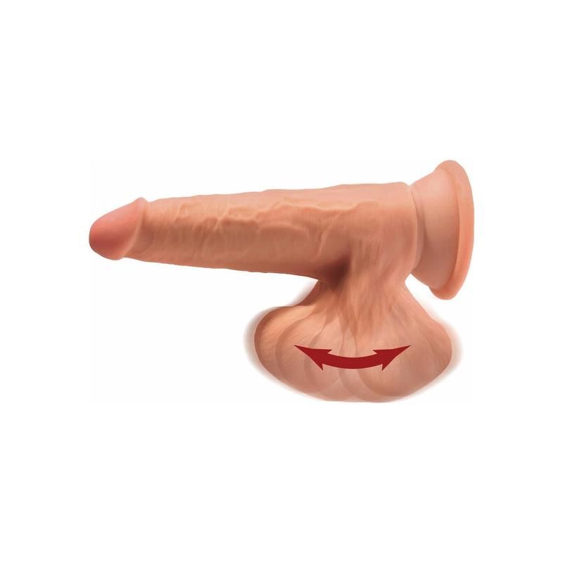 Triple Density Dildo with Swinging Balls 7 Caramel Triple Density Dildo with Swinging Balls 7 Caramel