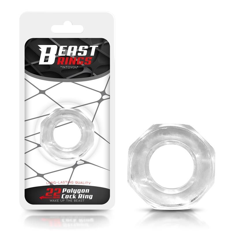 Cock Ring Super Flexible Polygon 2.2 cm Clear Cock Ring Super Flexible Polygon 2.2 cm Clear