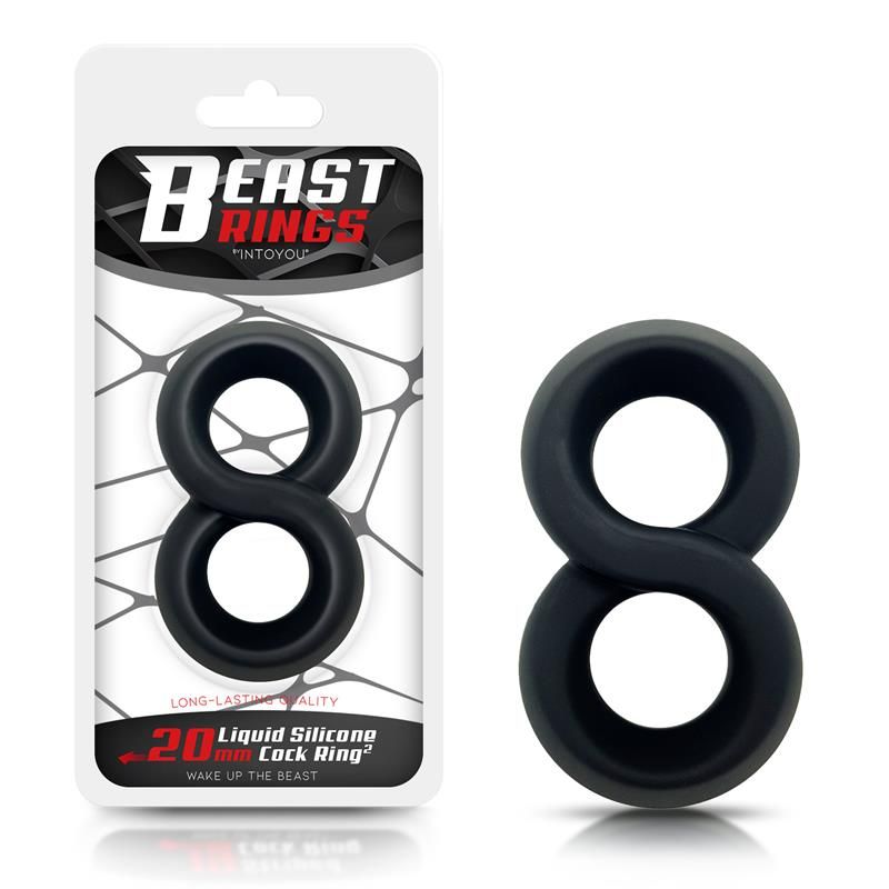 Double Penis Ring 100% Liquid Silicone 2 cm Black Double Penis Ring 100% Liquid Silicone 2 cm Black