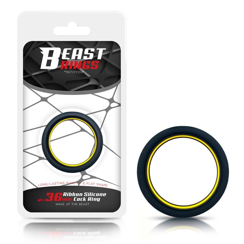 Penis Ring 100% Solid Silicone 3.6 cm Yellow and Black Penis Ring 100% Solid Silicone 3.6 cm Yellow and Black