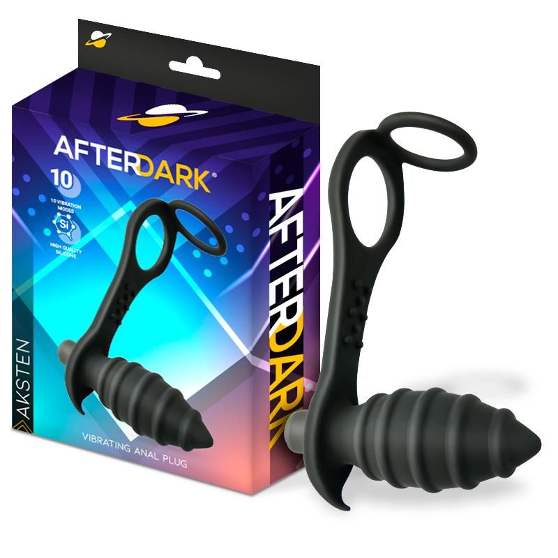 Aksten Vibrating Anal Plug with Penis Ring Aksten Vibrating Anal Plug with Penis Ring