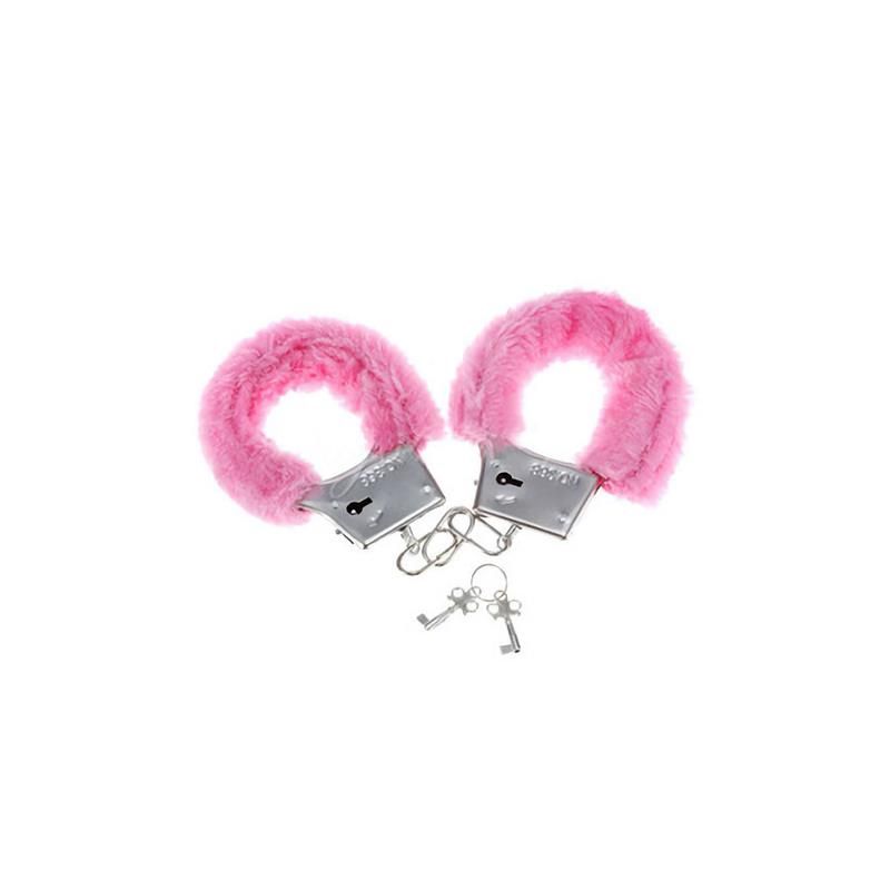 Handcuffs with Fur Pink Handcuffs with Fur Pink