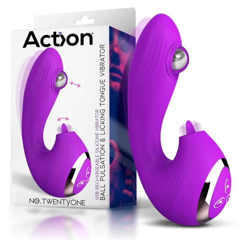 No. TwentyOne Vibe with Ball Pulsation and Lickint Tongue No. TwentyOne Vibe with Ball Pulsation and Lickint Tongue