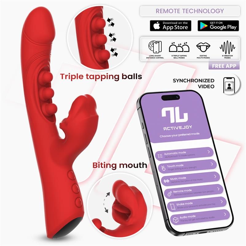 Trixy Vibrator with Tapping, Biting and App Trixy Vibrator with Tapping, Biting and App