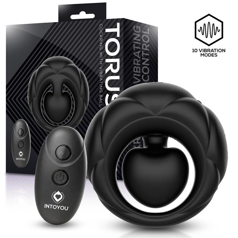 Torus Vibrating Ring with Clitoral Ball and Remote Control USB Torus Vibrating Ring with Clitoral Ball and Remote Control USB