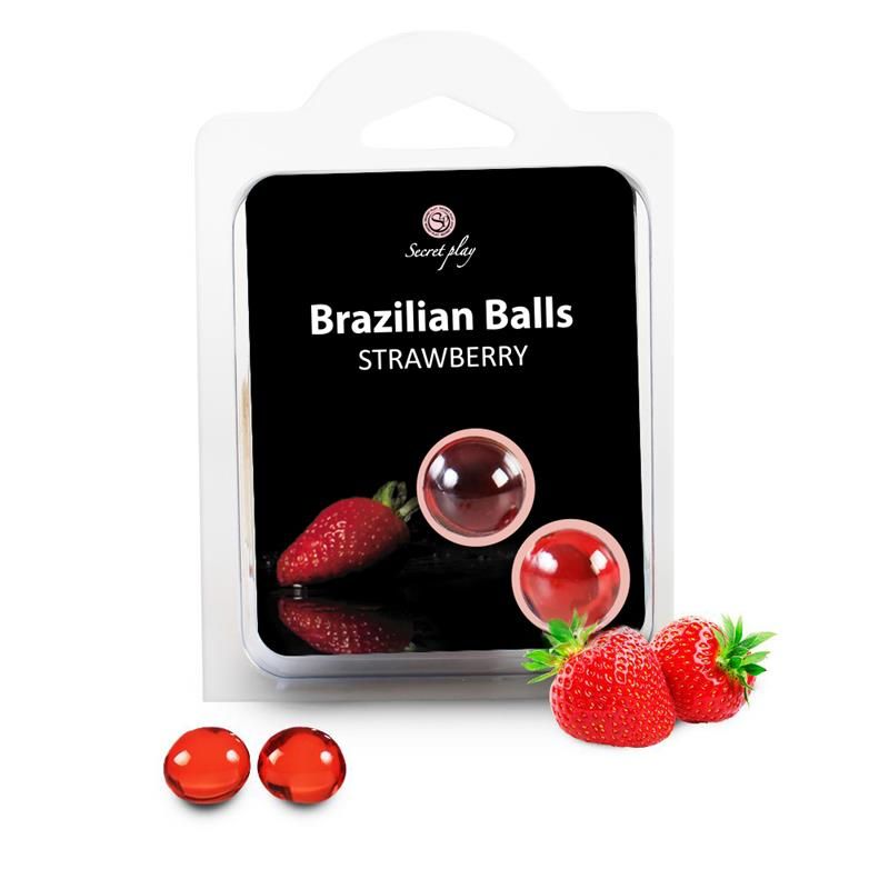 Secret Play Set 2 Brazilian Balls Strawberry Aroma Secret Play Set 2 Brazilian Balls Strawberry Aroma