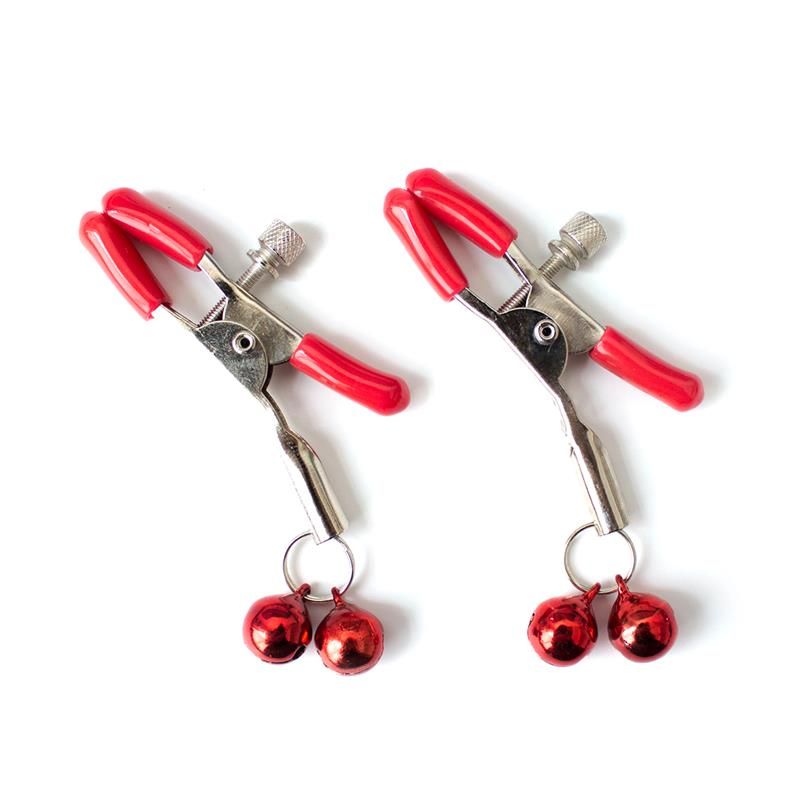 Nipple Clamp with Bell Metal Red Nipple Clamp with Bell Metal Red