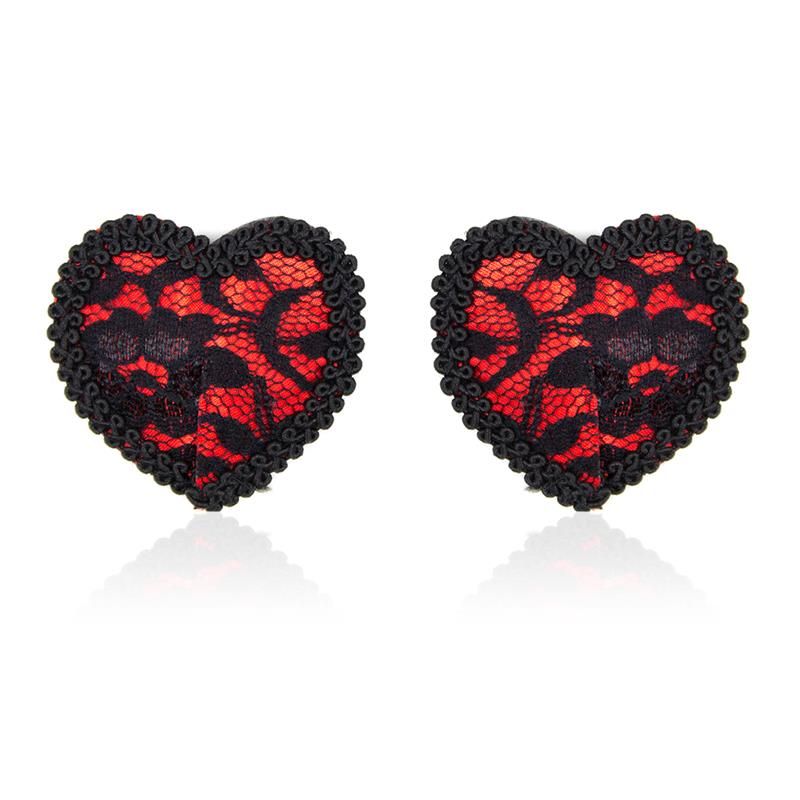 Nipple Covers with Lace Black/Red Nipple Covers with Lace Black/Red