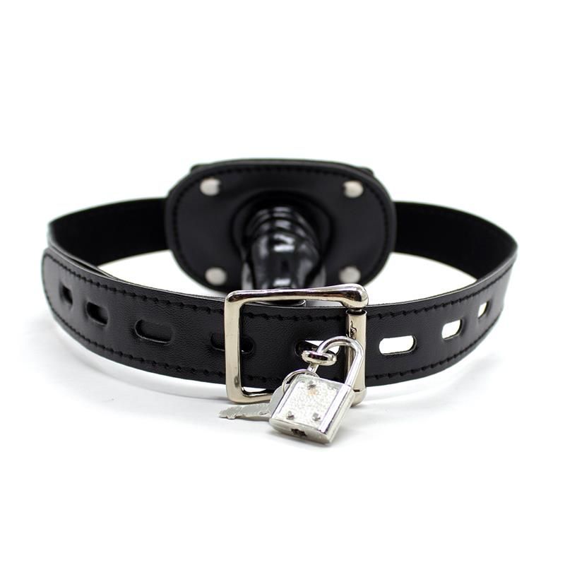 Locking Short 5 cm Penis Gag Ball Black Locking Short 5 cm Penis Gag Ball Black