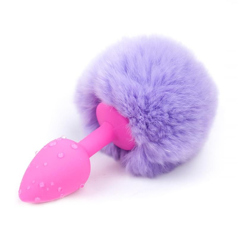 Butt Plug with Pompon Light Purple Size S Butt Plug with Pompon Light Purple Size S