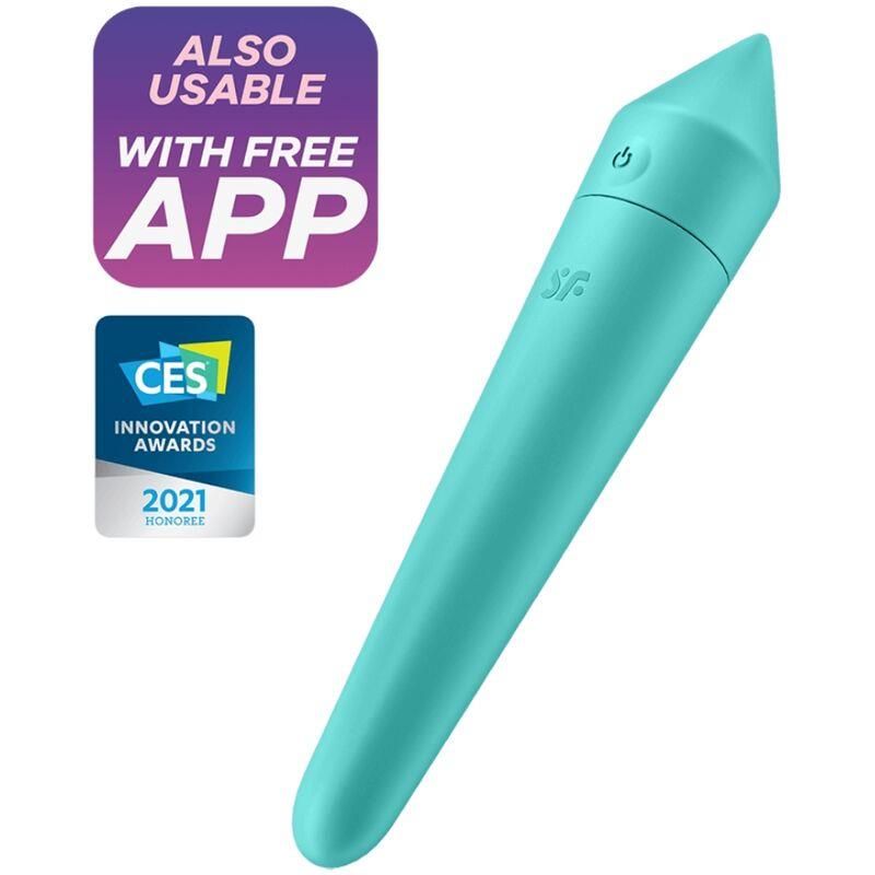 Ultra Power Bullet 8 Vibrating Bullet with APP Turquoise Ultra Power Bullet 8 Vibrating Bullet with APP Turquoise