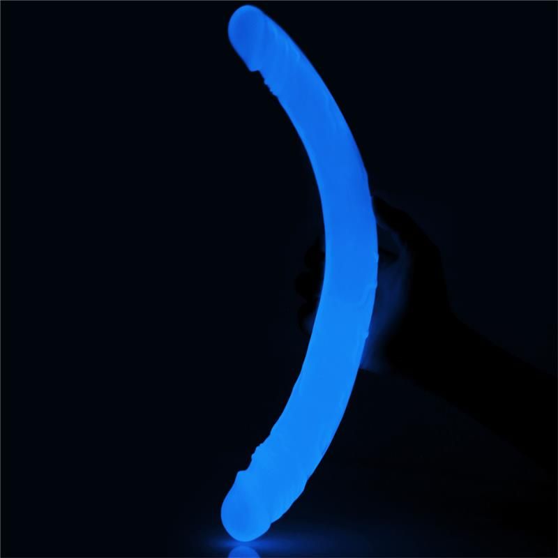 Double Dildo Lumino 14.5 Blue Light Double Dildo Lumino 14.5 Blue Light