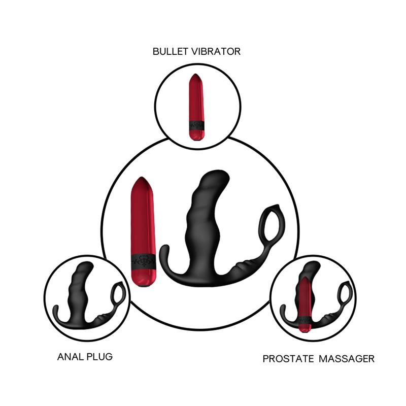 Two-in-one Anal Plug and Massager with Vibration Two-in-one Anal Plug and Massager with Vibration