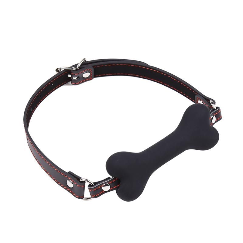 Bone Gag Ball Silicone 12 cm Black Bone Gag Ball Silicone 12 cm Black