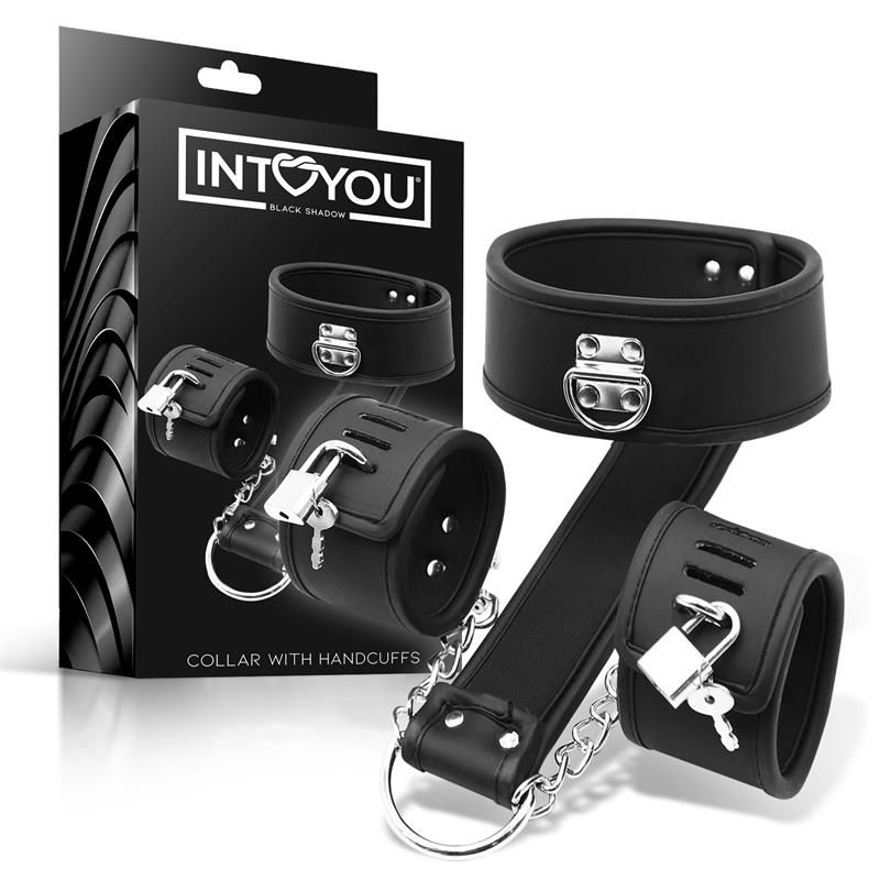Collar with Handcuffs Set Vegan Leather Collar with Handcuffs Set Vegan Leather
