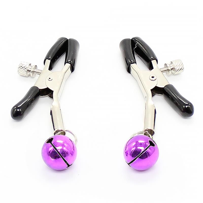 Nipple Clamps with Purple Bell Nipple Clamps with Purple Bell