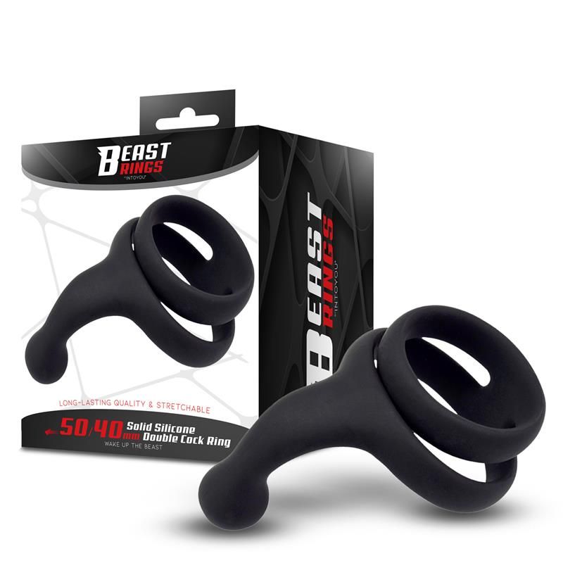 Double Penis Ring Solid Silicone 50/40 mm Double Penis Ring Solid Silicone 50/40 mm