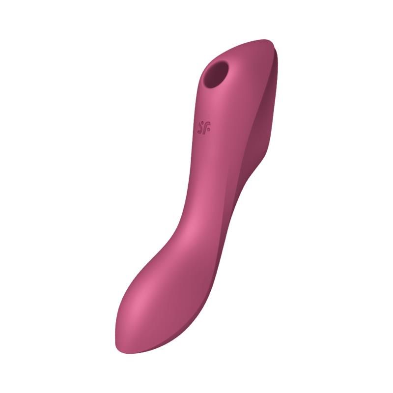Curvy Trinity 3 Vibe and Clitoris Sucker Triple Stimulator USB Red Curvy Trinity 3 Vibe and Clitoris Sucker Triple Stimulator USB Red