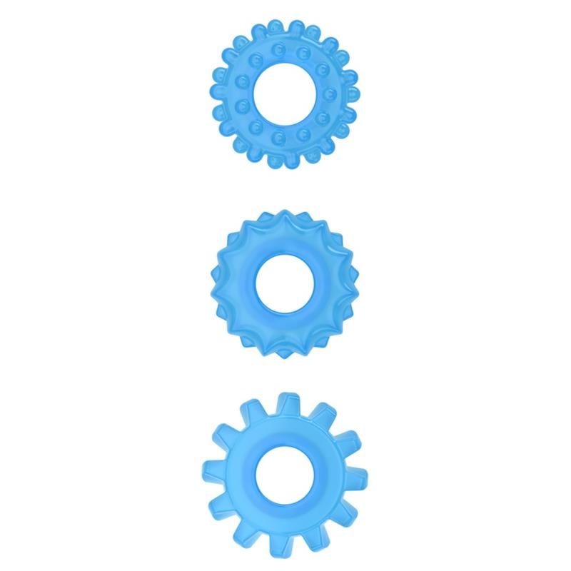 Lumino Play Set 3 Penis Ring Blue Light Lumino Play Set 3 Penis Ring Blue Light
