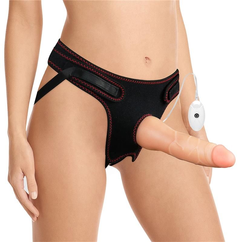 Strap-on with Vibrating Dildo with Remote Control 7.5 Strap-on with Vibrating Dildo with Remote Control 7.5
