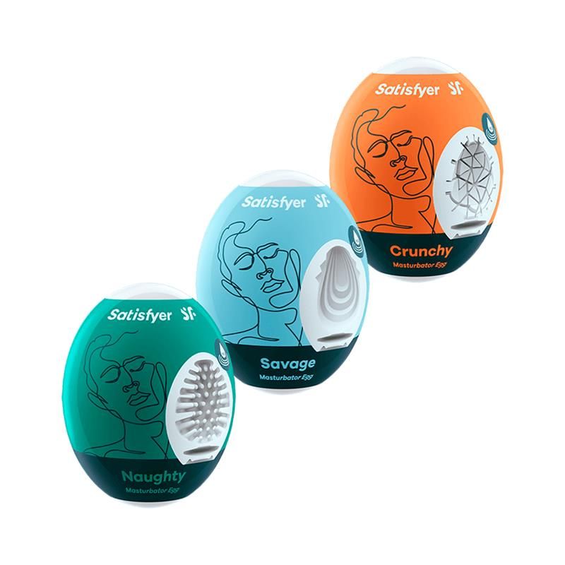 Set of 3 Masturbator Egg Naughty, Savage and Crunch Set of 3 Masturbator Egg Naughty, Savage and Crunch