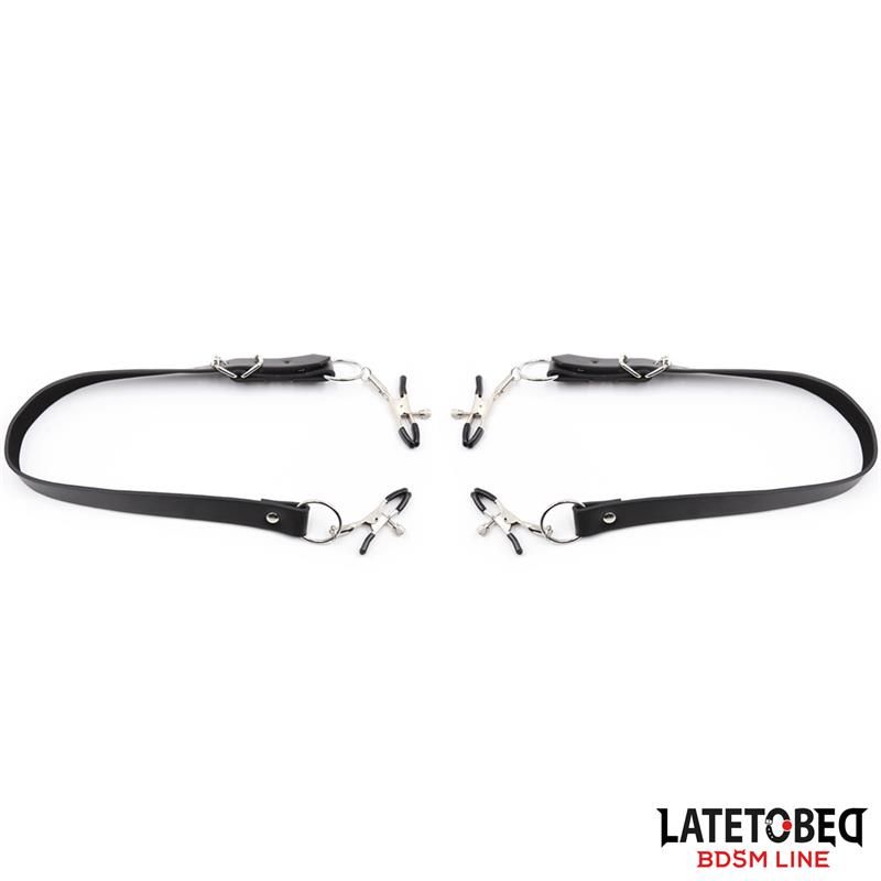 Leg Bondage Strap with Clitoris Clamps Leg Bondage Strap with Clitoris Clamps