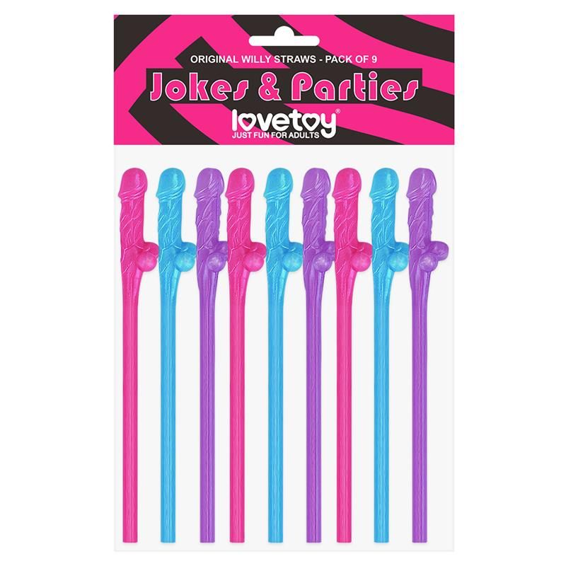 Willy Straws Various Colors Pack of 9 Willy Straws Various Colors Pack of 9