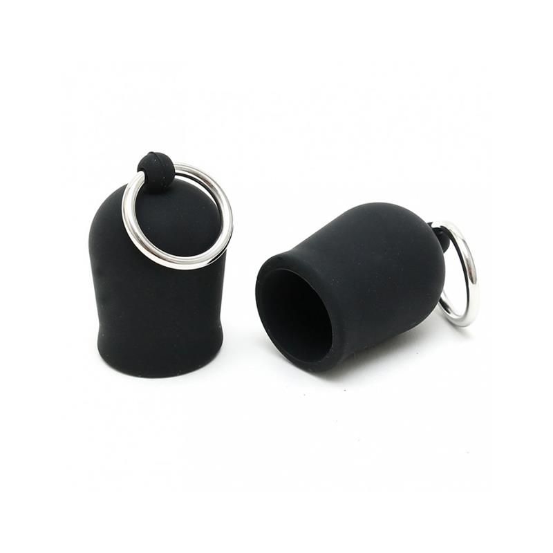 Nippe Suckers with Ring Silicone Black Nippe Suckers with Ring Silicone Black