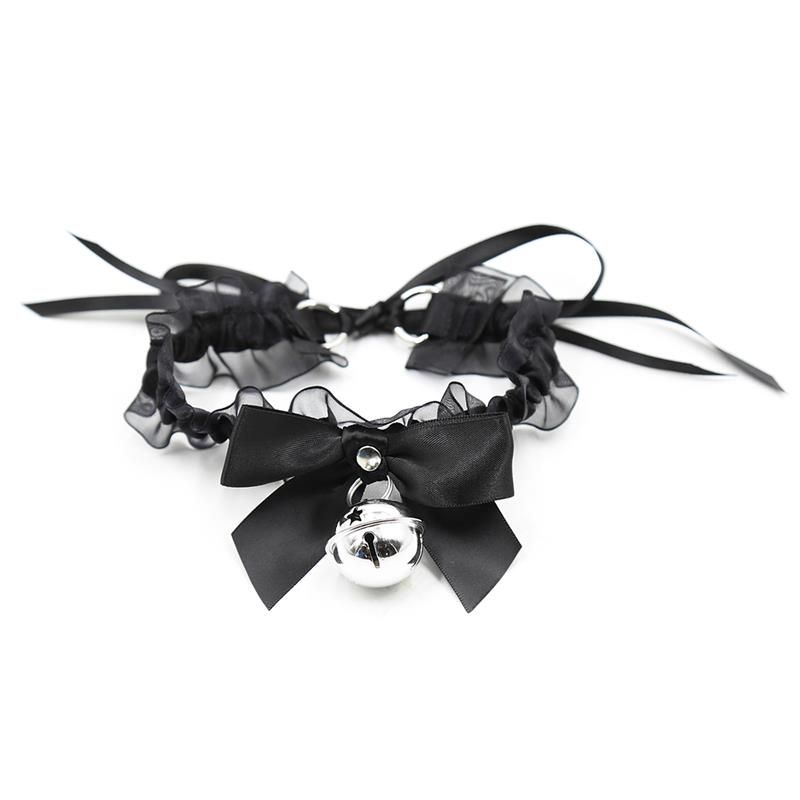 Collar with Bow, Bell and Lace Collar with Bow, Bell and Lace