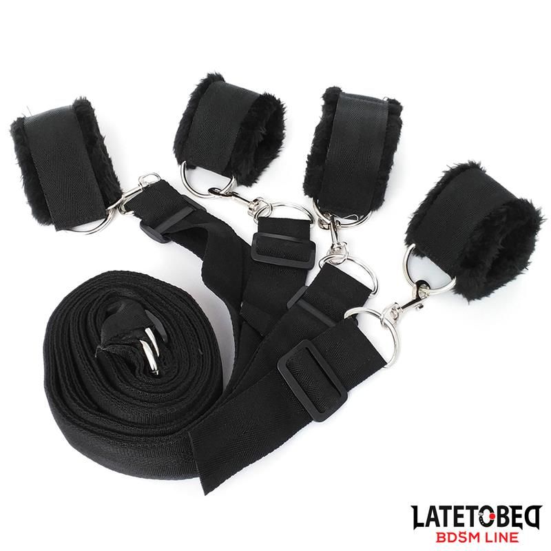 Long Velvet Bed Bondage Restraints Adjustable Long Velvet Bed Bondage Restraints Adjustable