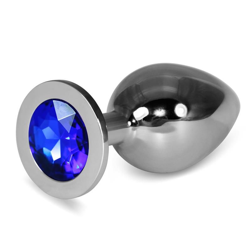 Metal Butt Plug RoseBud Classic with Darkblue Jewel Size L Metal Butt Plug RoseBud Classic with Darkblue Jewel Size L